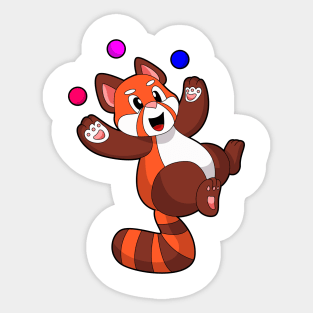 Red panda at Juggle Circus Sticker